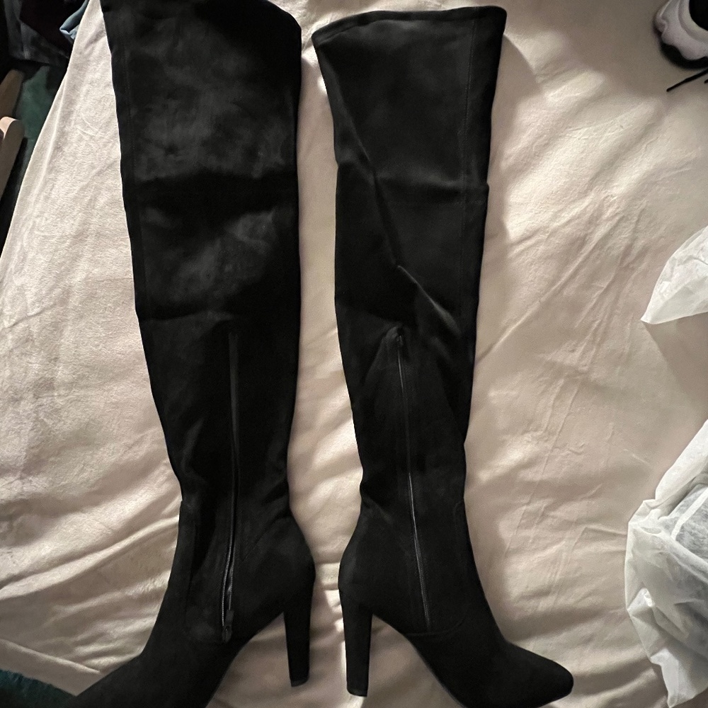 OVER THE KNEE FAUX SUEDE BOOTS